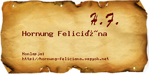 Hornung Feliciána névjegykártya